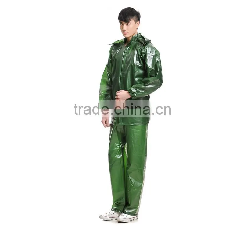 pvc green raincoat
