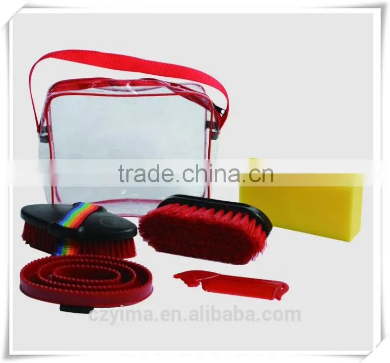 Hot! bling horse face brush with pink gradient rhinestone