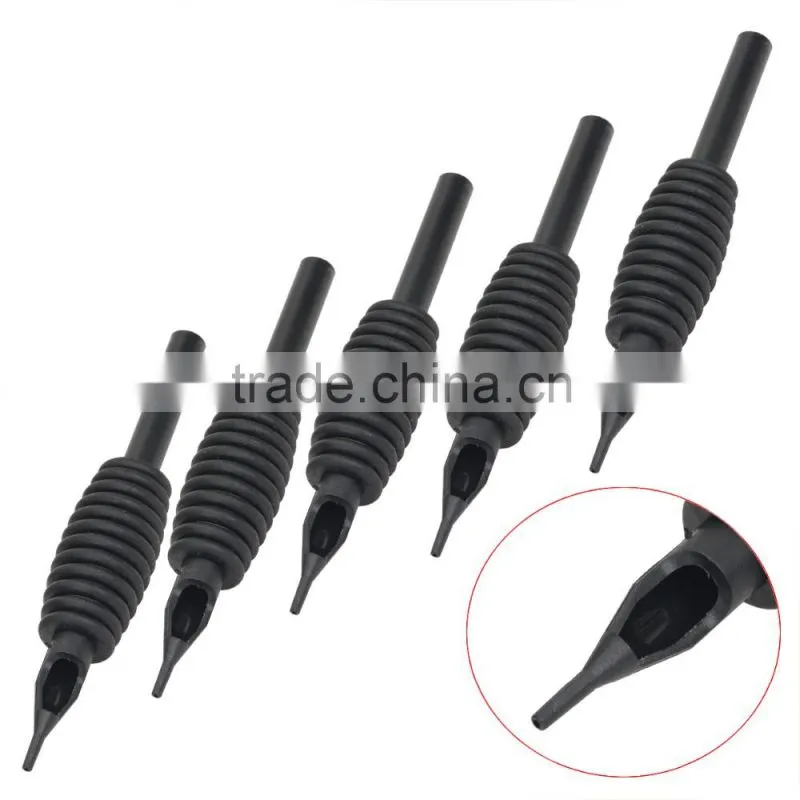 Drop shipping Black 7RT Disposable Non-slip Tattoo Grip Tube