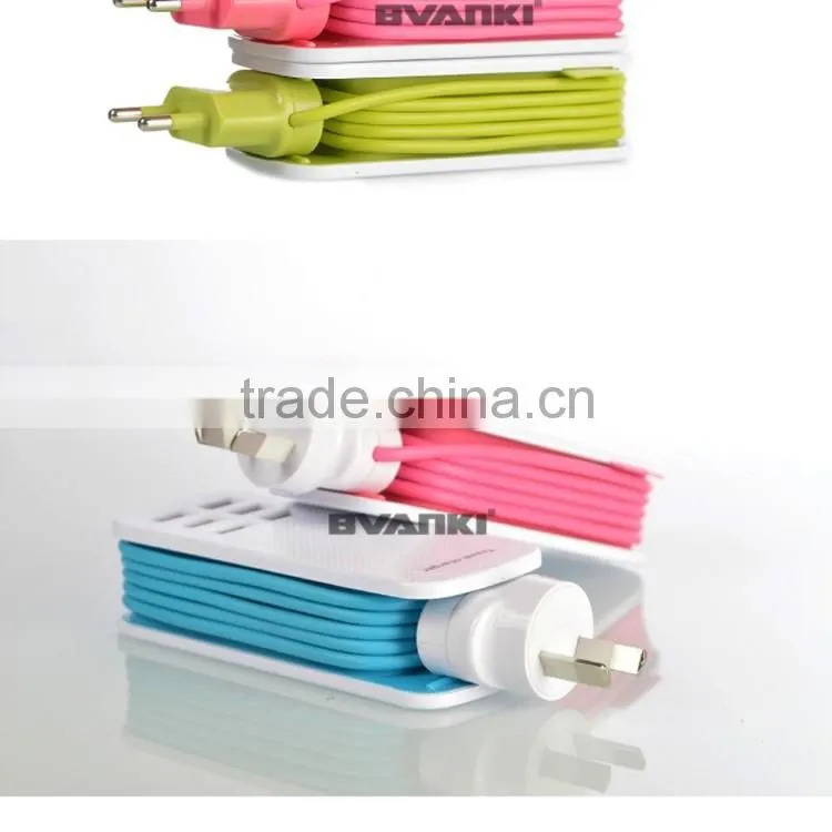 2016 New OEM high quality factory 6 port usb charger for iphone 7 US EU UK AU plug charger with multi USB wall charger