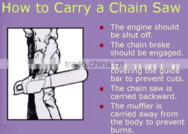 Buy the correct saw chain:low kickback 0.325" 0.058" semi-chisel saw chain