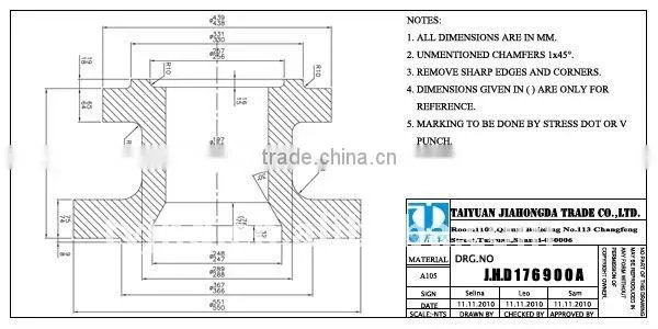 10x8"250NB Body adapter Free Forging