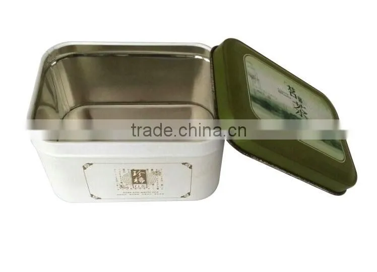 Wholesale rectangular tin box for tea