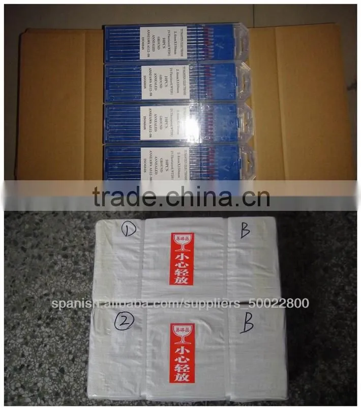 High quality Thoriated Tungsten Electrode/ Tungsten rods(WT20)