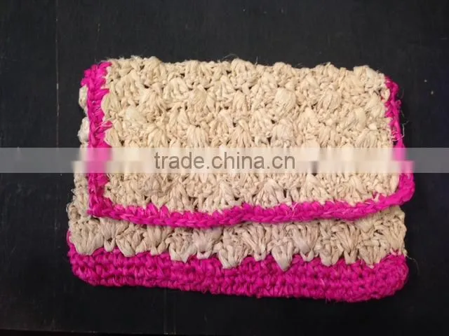 Thailand handmade soft straw bag fashionable and unique clutch