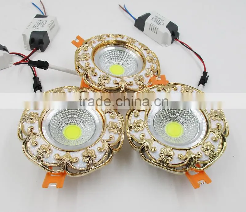 European LED Ceiling Light COB Lamp 3W 5w Resin + Aluminum LED Downlight