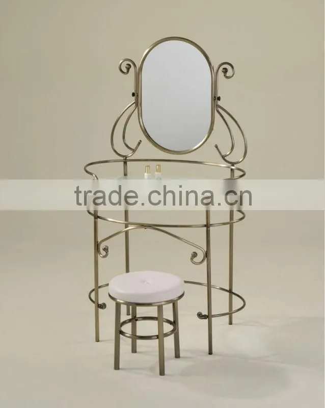 Classic Anitque Tempered Glass / Bed Room Set/ Mirrow