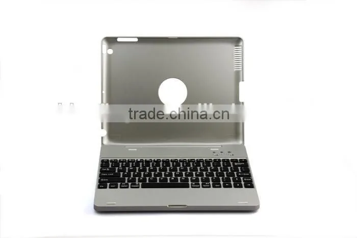 Power bank wireless Bluetooth keyboard case for iPad234 with 4000mah battery,rechargable folio calmshell Bluetooth keyboard