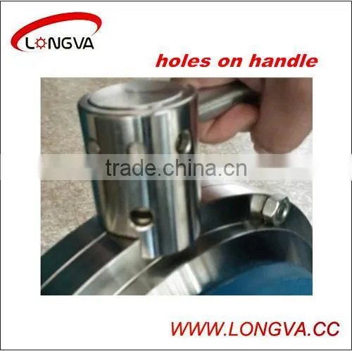 China manufacturer steel 10'' welded butterfly valve