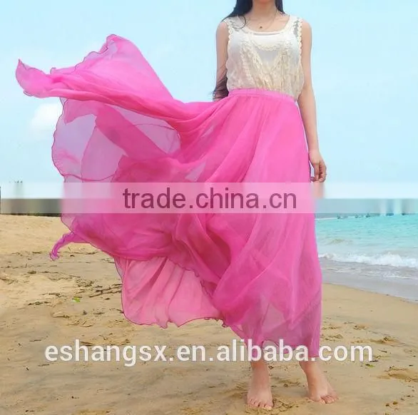 Ladies chiffon Bohemian long style dress