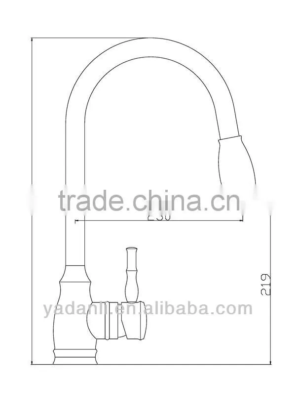 High quality chrome plating modern style single handle pull up kitchen faucet 3512A