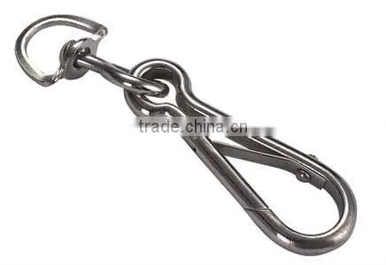 Nickel Plated Smplex Hook With Swivel Ring BT-5001 In Rigging Snap Hook