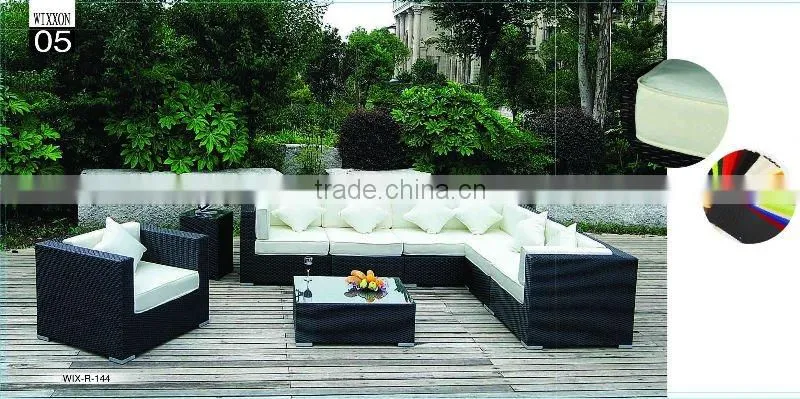 sectional living room rattan sofa set