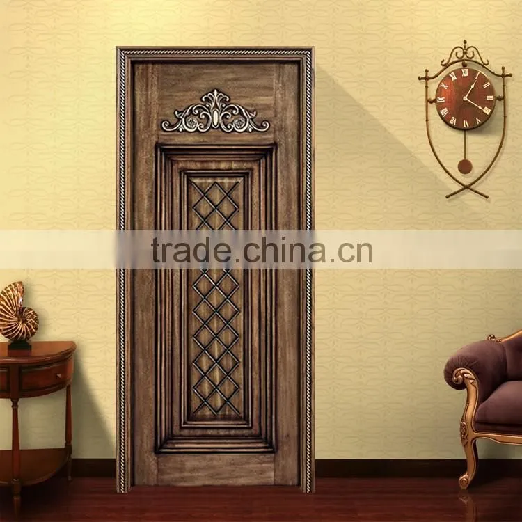 Guangdong fancy 100% solid wood interior front door design