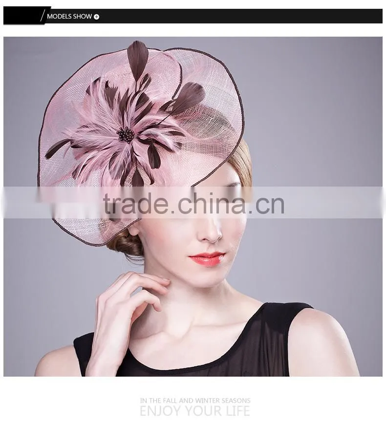 Elegant Sinamay Fascinator for Party Women Church hat