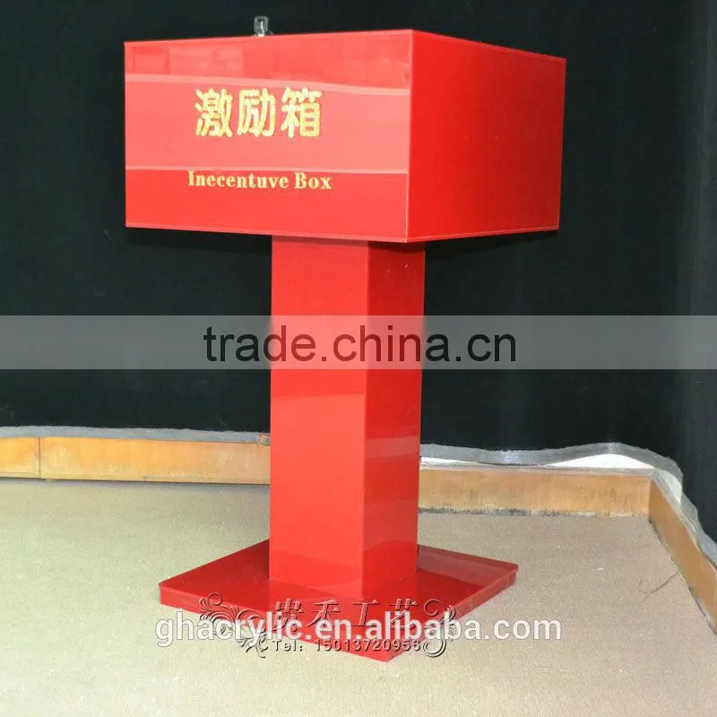 High quality clear acrylic box for awarding,fashion box with lock