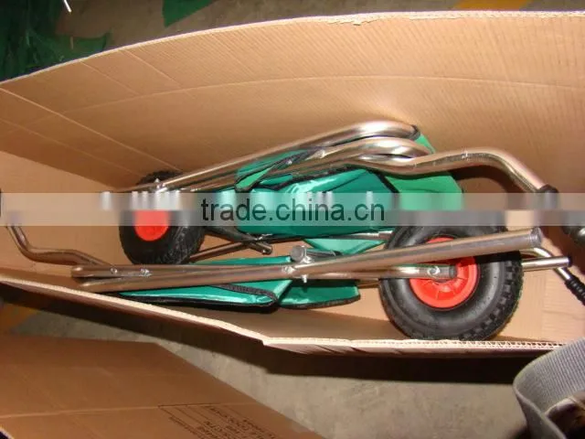 Single wheel fabric wheel barrow