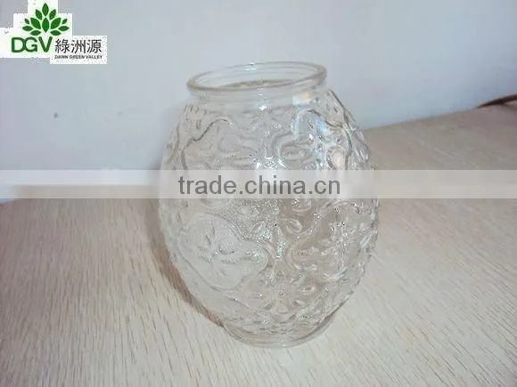 Clear transparent glass cup