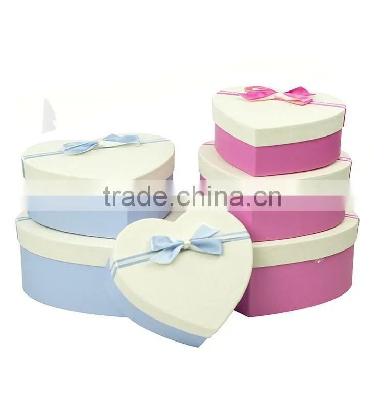 fashion heart shape paper packing gift box