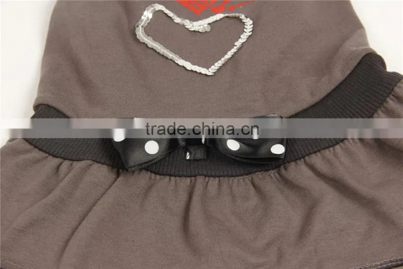 2016 hot sale pet summer t-shirt fashion design pink/grey dog clothes