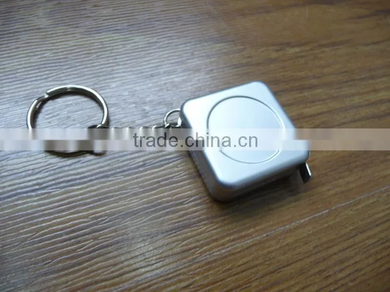 Promotion 1m mini steel tape measure keychain