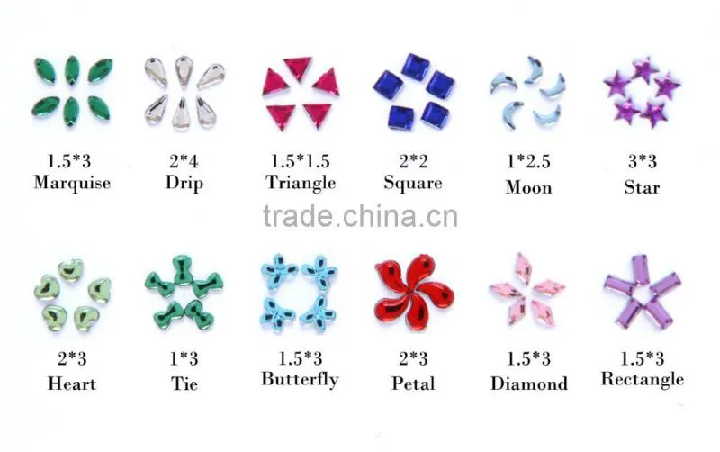 10000Pcs Mix Shape Rhinestones Glitter for Nail Art Tips Decoration Gel bag