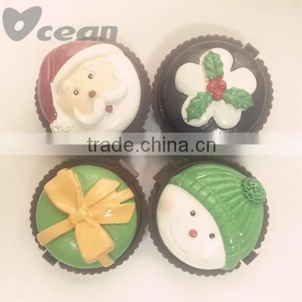 Merry Christmas cupcake shaped cute lip gloss
