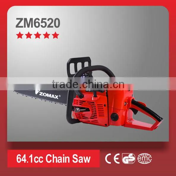 power tools 64.1cc 3.3kW 2 stroke ZM6510 wood harvester saw force air cooling single cylinder
