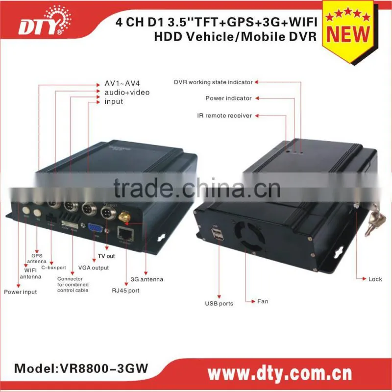H.264 D1 wifi home alarm system ,VR8800-3GW