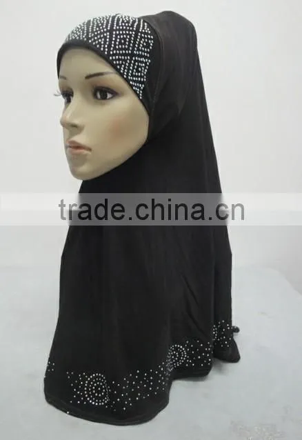 H192 latest muslim hijab with rhinestones