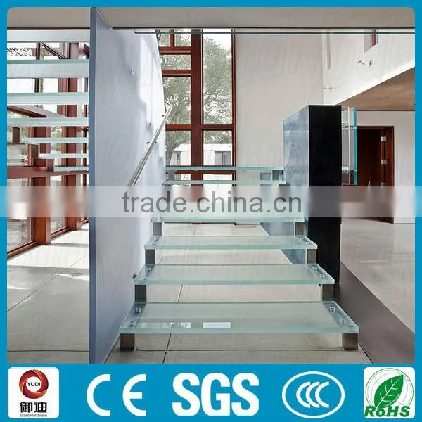 Custom made stainless steel glass stairs price