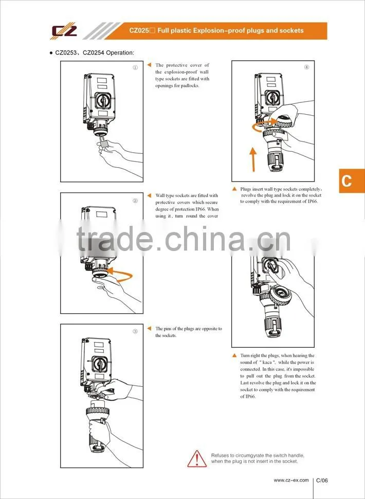 CZ ATEX Widely used Explosion-proof plug and socket