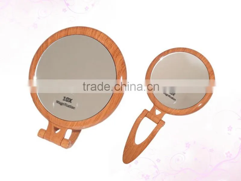 Clear acrylic folding makeup mirror, magnifying traveling cosmetic mirror, 20x portable vanity mirror