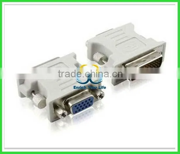 DVI 24+5 pin male to VGA female adapter connector converter M F DVI-I
