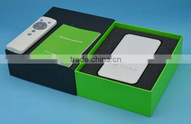 Android 4.4 hd 500 lumen mobile phone android projector with Automatic image rectification