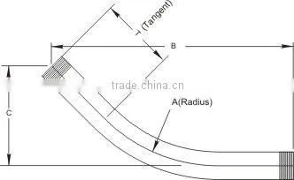 rigid aluminum 135 degree elbow