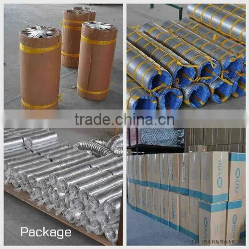 Aluminum Foil Coated white PVC Flexible Duct/Combined white PVC Duct manufacturer