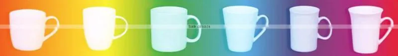 11OZ hens design full decal print coffee cups, shiny surface porcelain mug, KL5004-11042