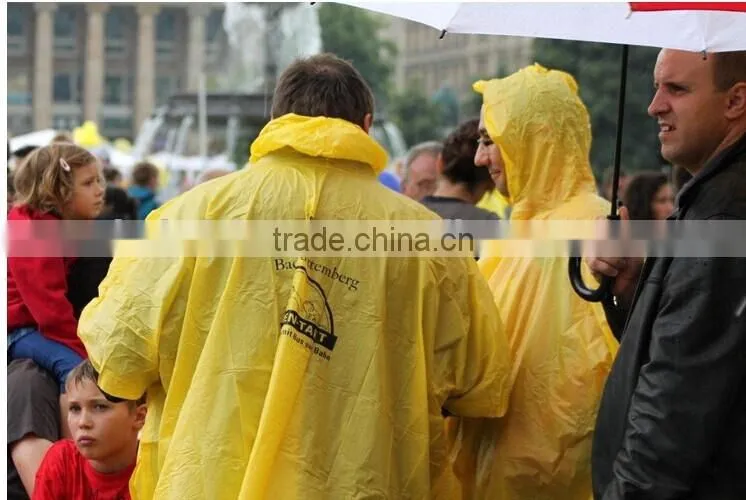Promotional Plastic ball raincoat/rain poncho