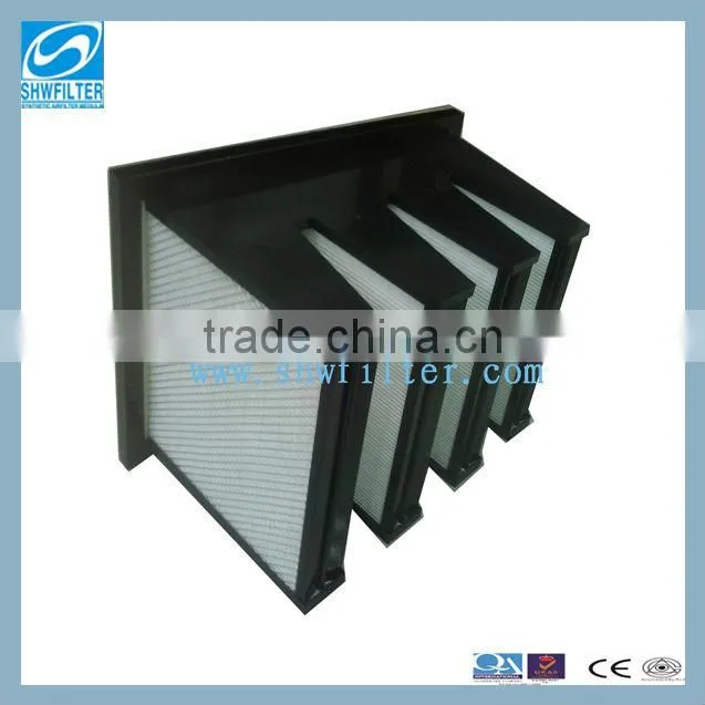 v-shape mini-pleat HEPA filter H13 for medical factory