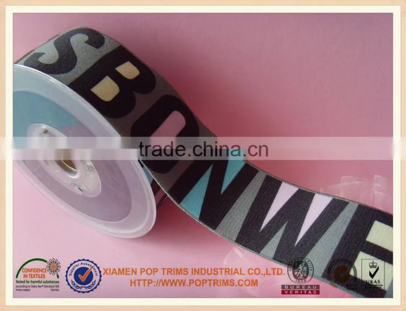 heat transfer printing elastic ribbon with custom design