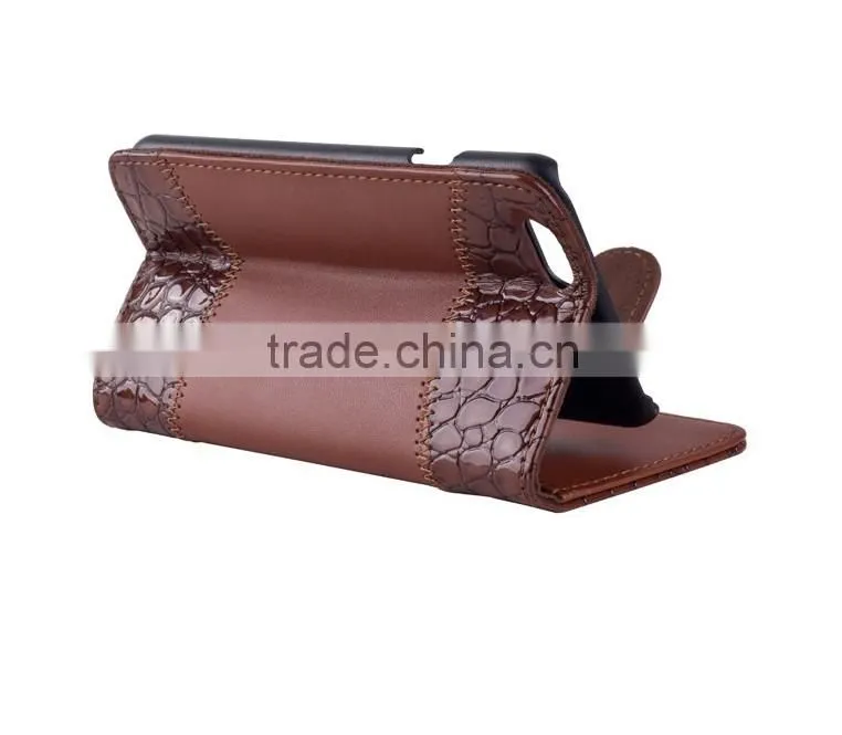 Concise design PU flip mobiles cover with card slot phone case for iphone 6