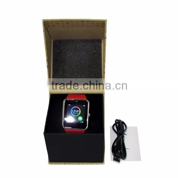 GT08 Smart Watch Compatible Platform IOS Android With Pedometer Camera Monitoring Sleep Sedentary Reminder for iPhone Samsung Ga