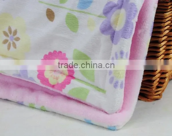 double layer baby owl print minky blanket