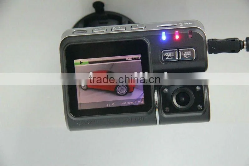 2.0inch TFT HD Separate camera car dvr with G sersor and built in battery