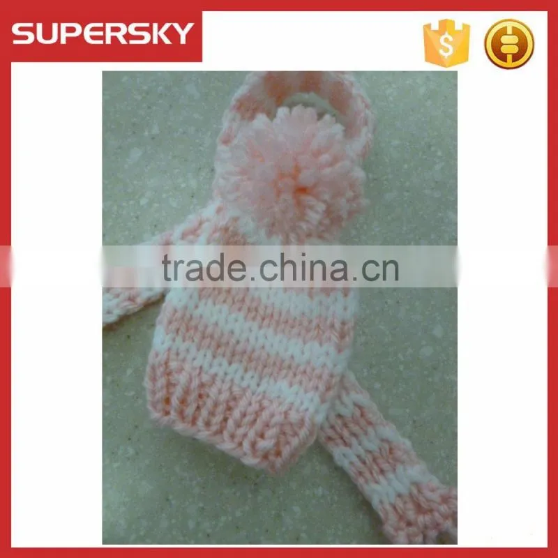 C1570 wine bottle cover for christmas wine bottle knit hat scarf set decorations for wine bottle
