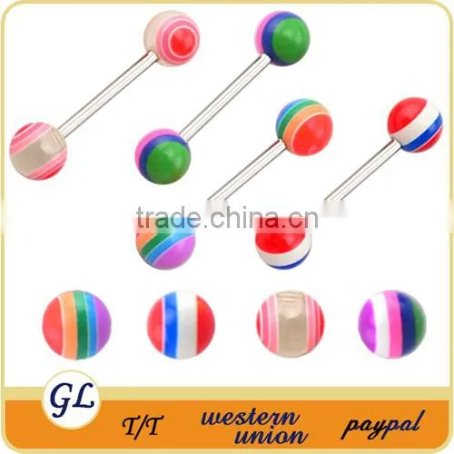 TR01031 resin tongue ring , tongue barbell piercing , plastic tongue barbell