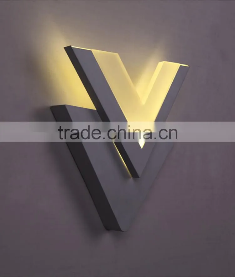 2015 New Arrival 12W LED Lighting V Shape 5050 LED Wall Lamps
