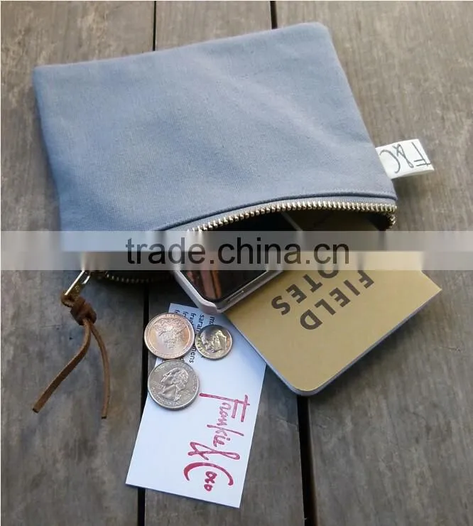 custom high quality canvas zipper pouch wholesale