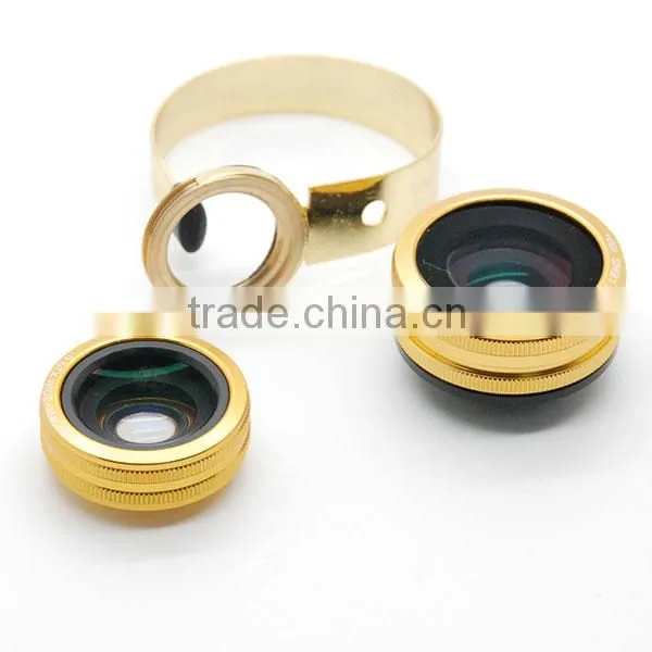 Universal 3in1 Clip-On Fish Eye Lens Wide Angle Macro Mobile Phone Lens For iPhone